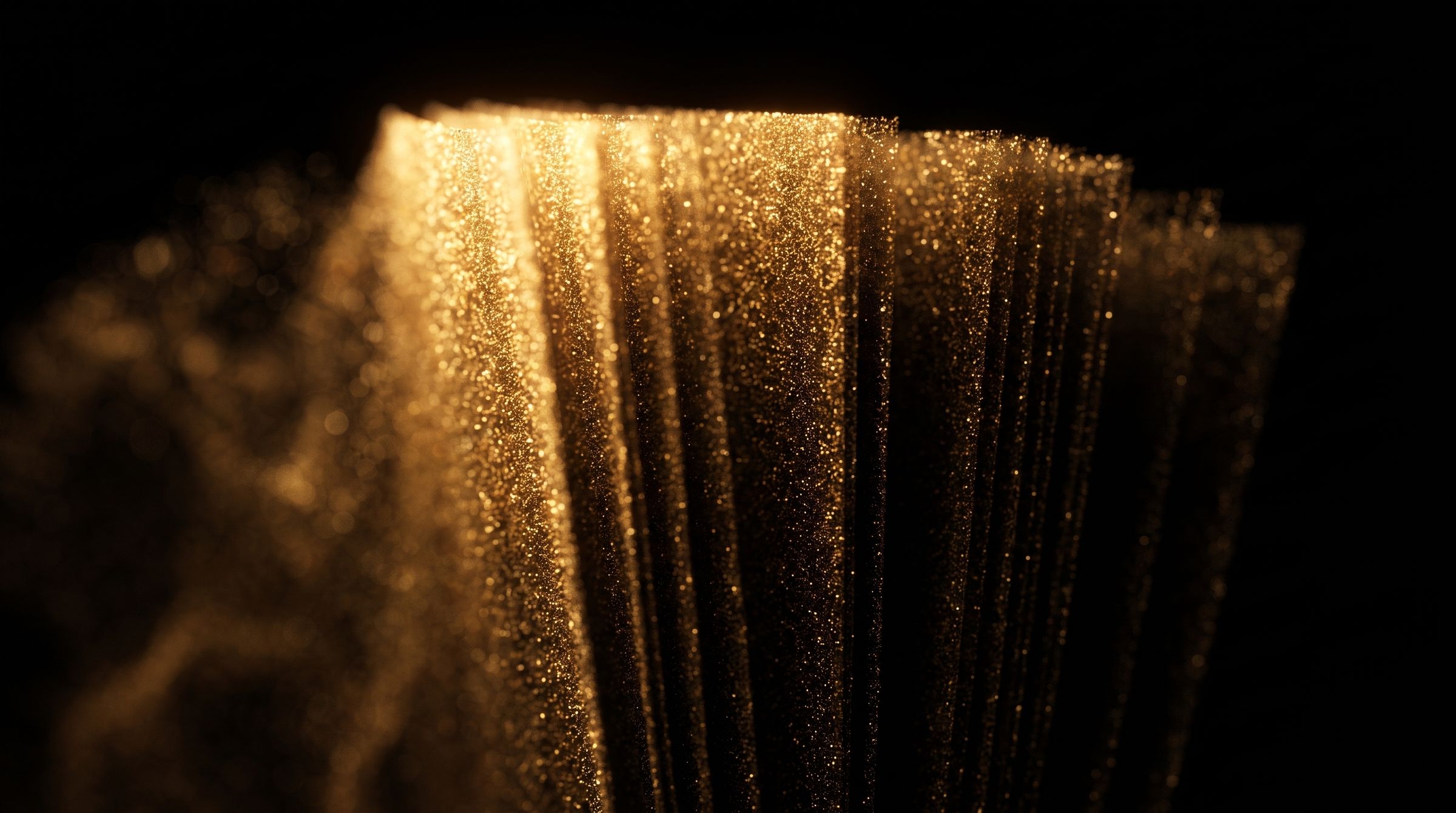 Pages of a document, drawn in gold grain.