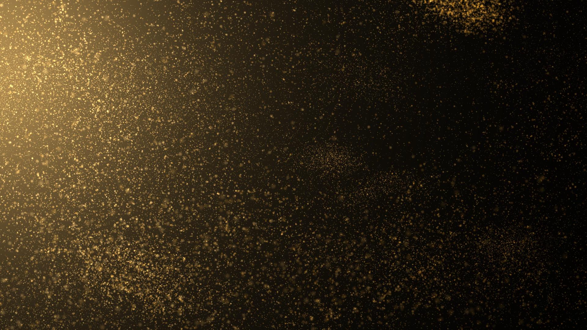 Gold matter drifting in the dark — the grain the whole site is made of.