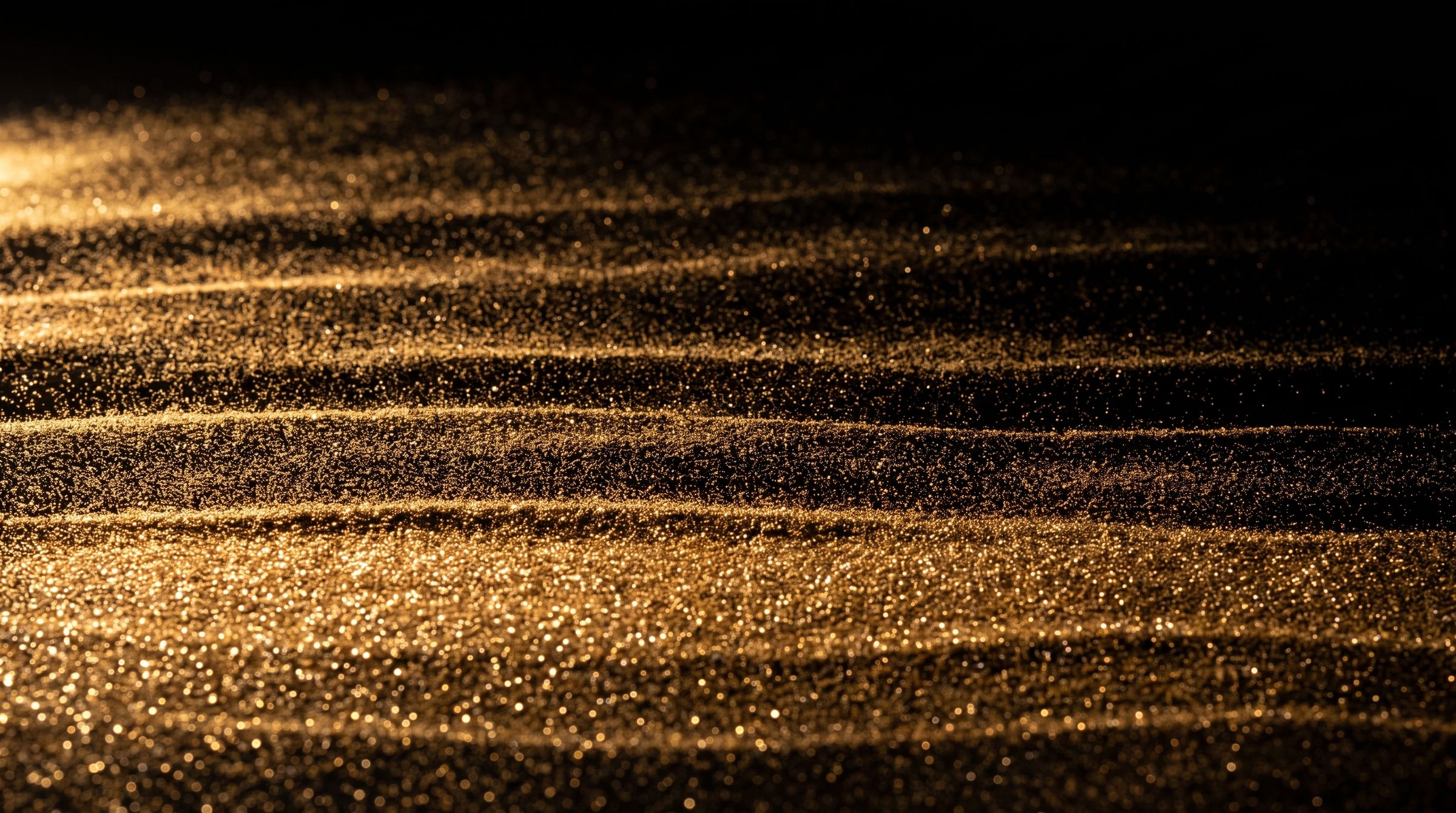 Strata of gold grain, layers settled over time.
