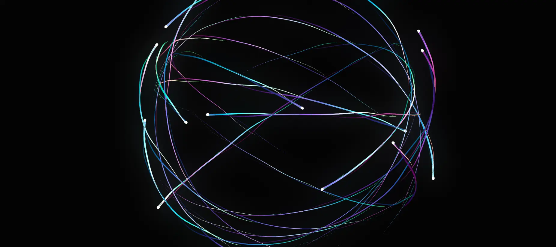 Many paths of light swept around one volume at once.